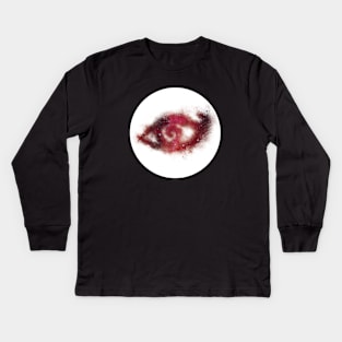 Shadowhunters rune / The mortal instruments - galaxy eye rune sand explosion (red galaxy) - Mundane gift idea Kids Long Sleeve T-Shirt